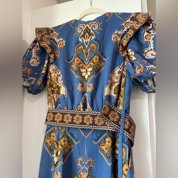 Farm Rio: Blue Ornament Floral Jumpsuit - Picture 9 of 14